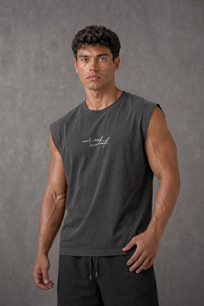 GREY OVERSIZE (SHOULDER CUT) ( SIGN)