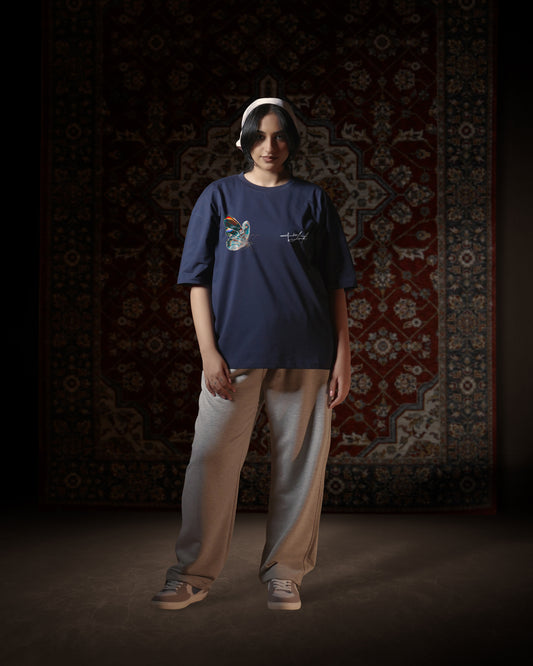 DARKE BLUE (DO NOTHING) OVERSIZE TEE
