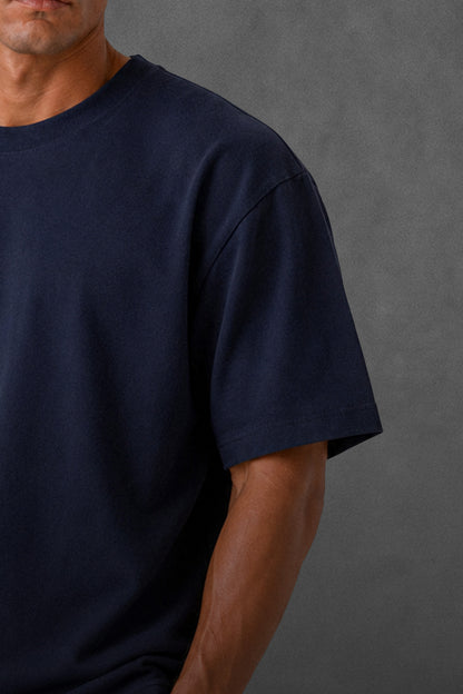 -BOXY FIT-NAVY BLUE (UNZO) OVERSIZE TEE