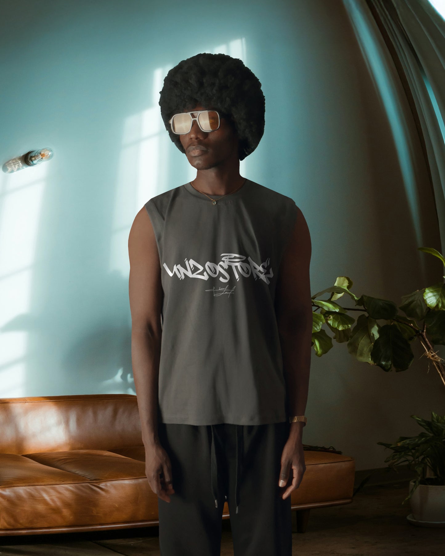 DARKE GREY OVERSIZE (SHOULDER CUT)  ( UNZOSTORE)