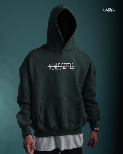 OVERSIZE HOODIES DARCK GERRN(Embroidered)