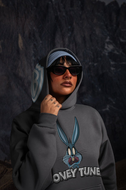 (BUGZZ)OVERSIZE HOODIE- DARKE GREY