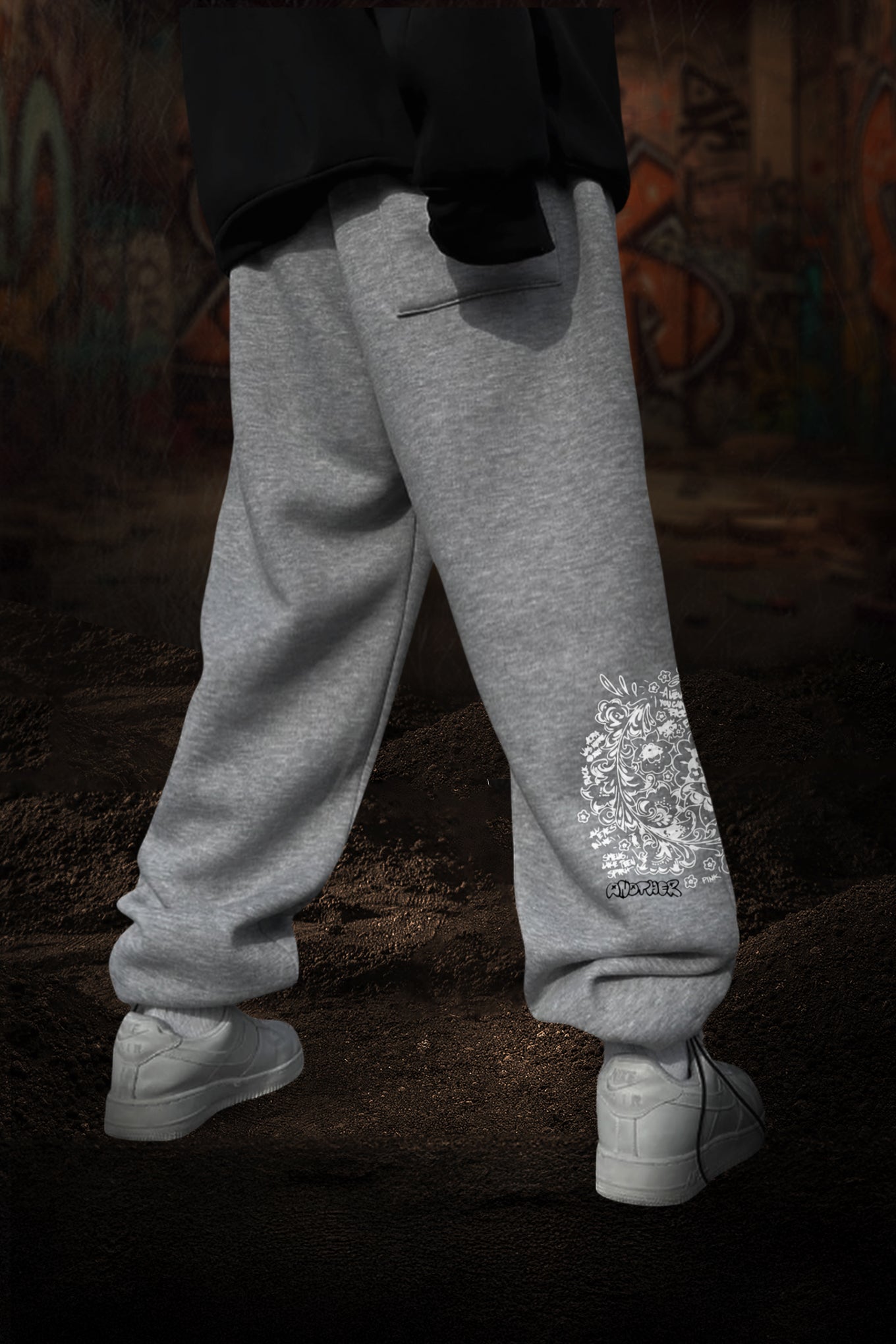 LITE GREY (MULTI FIT) OVERSIZE SWEATPANT (ANTER LEVEL)