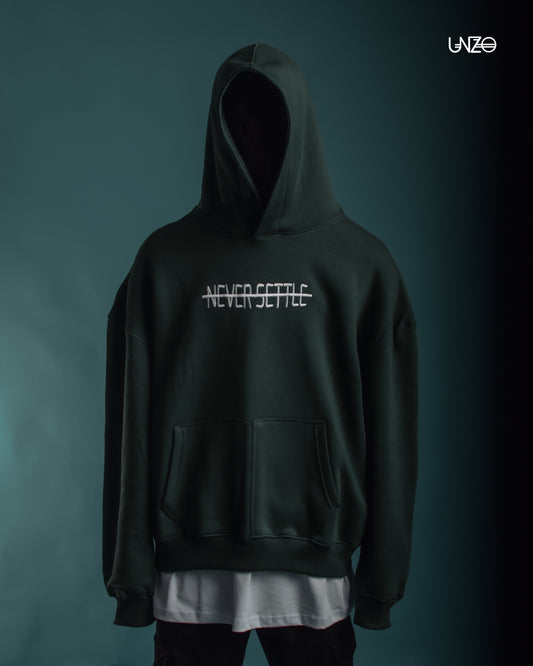 OVERSIZE HOODIES DARCK GERRN(Embroidered)