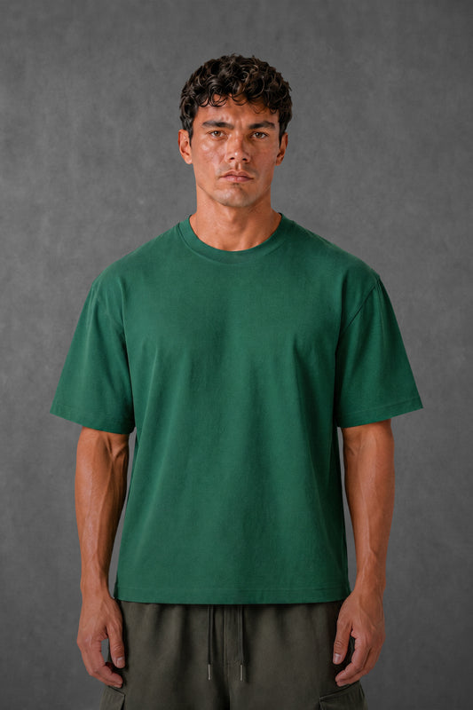 -BOXY FIT-DARCK GREEN (UNZO) OVERSIZE TEE