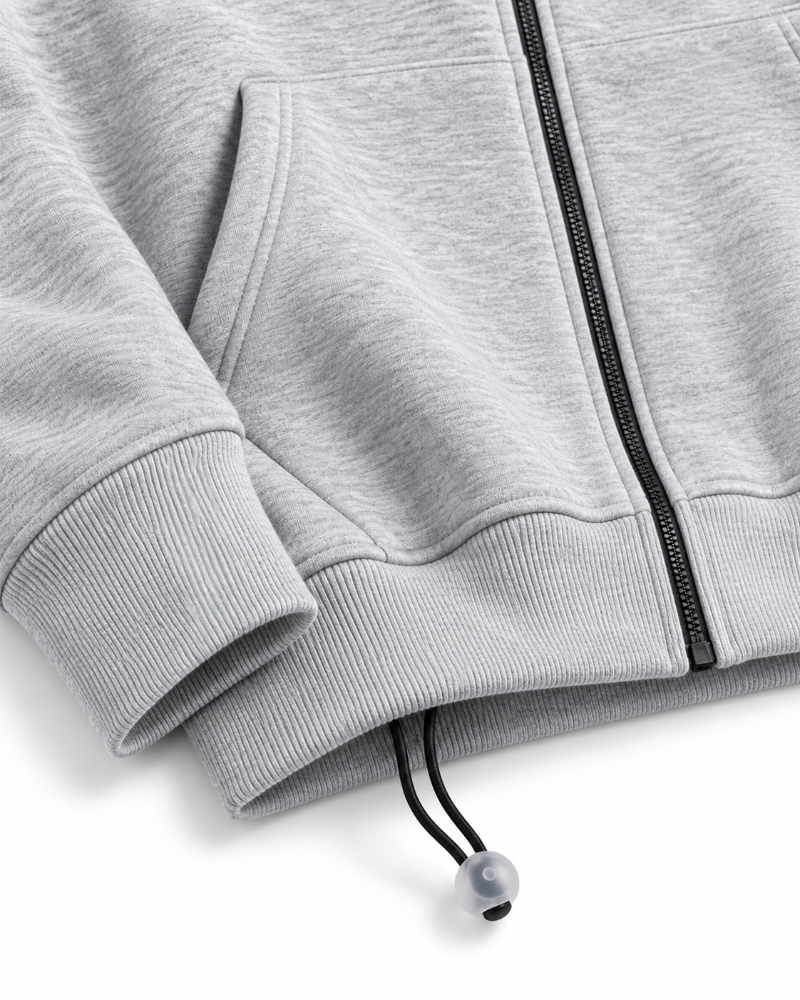 OVERSIZE ZIP UP MULTI FIT UNZO HOODIE {LITE GREY}