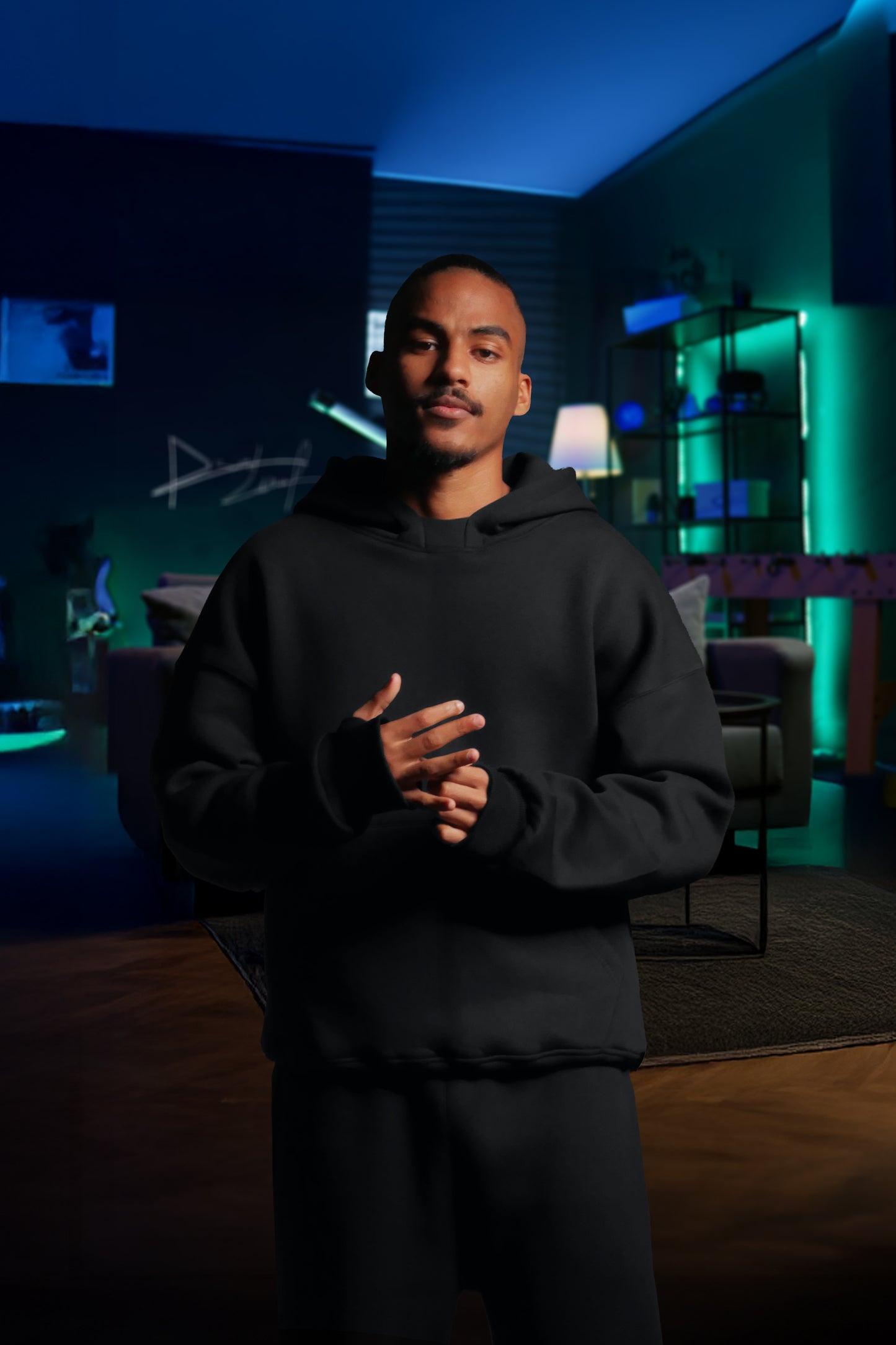 OVERSIZE MULTI FIT UNZO HOODIE {BLACK}