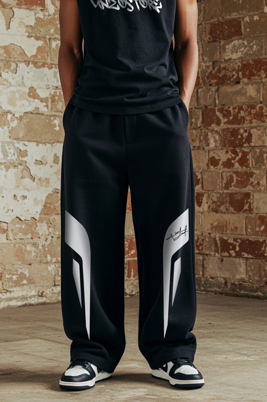 BLACK (wing) OVERSIZE  SWEATPANT (MULTI FIT)