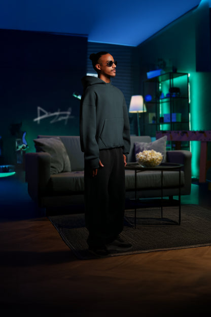 OVERSIZE MULTI FIT UNZO HOODIE {DARKE GREY}