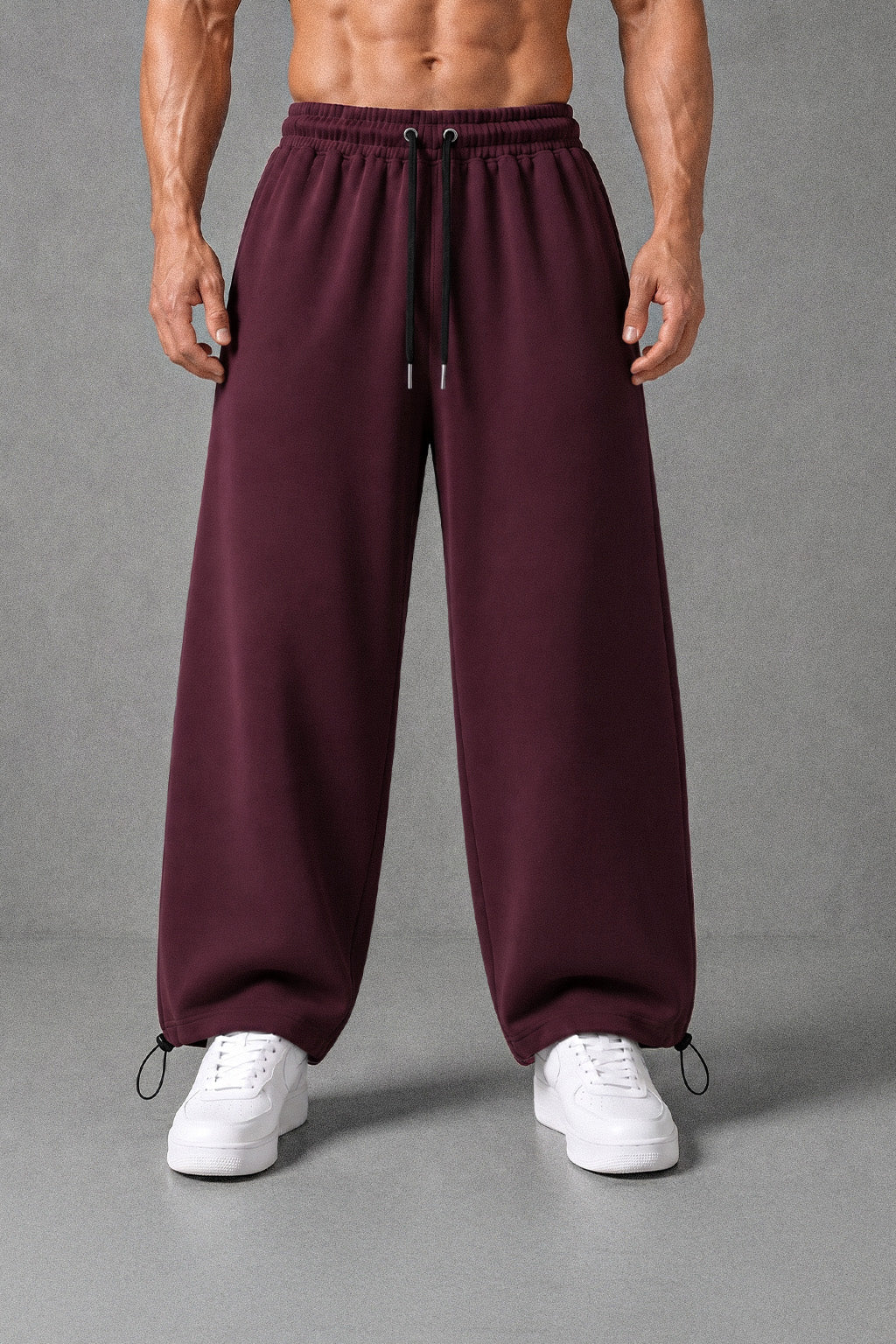 UNZO (MULTI FIT) OVERSIZE SWEATPANT [BUGUNDY]