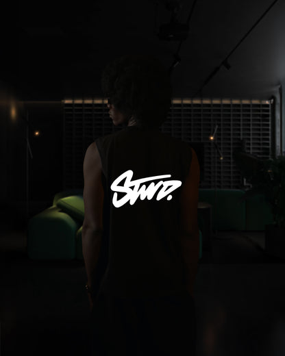 BLACK ( REFLICTIVE) OVERSIZE (SHOULDER CUT)  ( STWD)