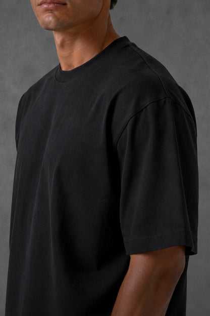 -BOXY FIT-BLACK (UNZO) OVERSIZE TEE