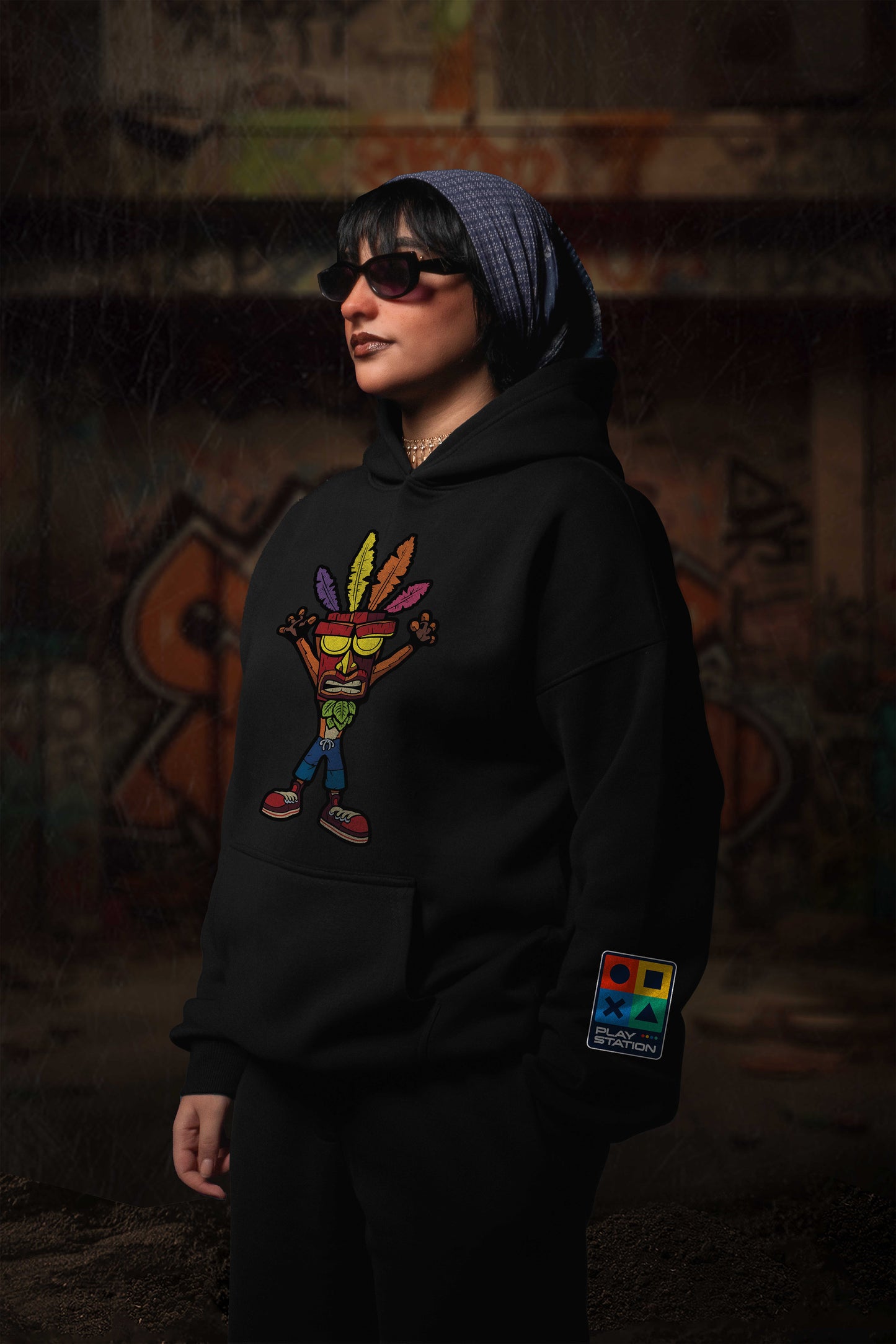 OVERSIZE HOODIE (CRASH-GAME)BLACK (Copy)