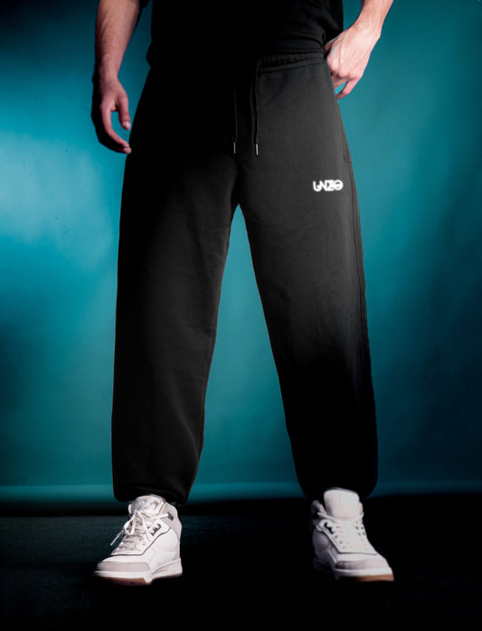 BLACK  UNZO  (MULTI FIT) OVERSIZE SWEATPANT (REFLICTIVE)