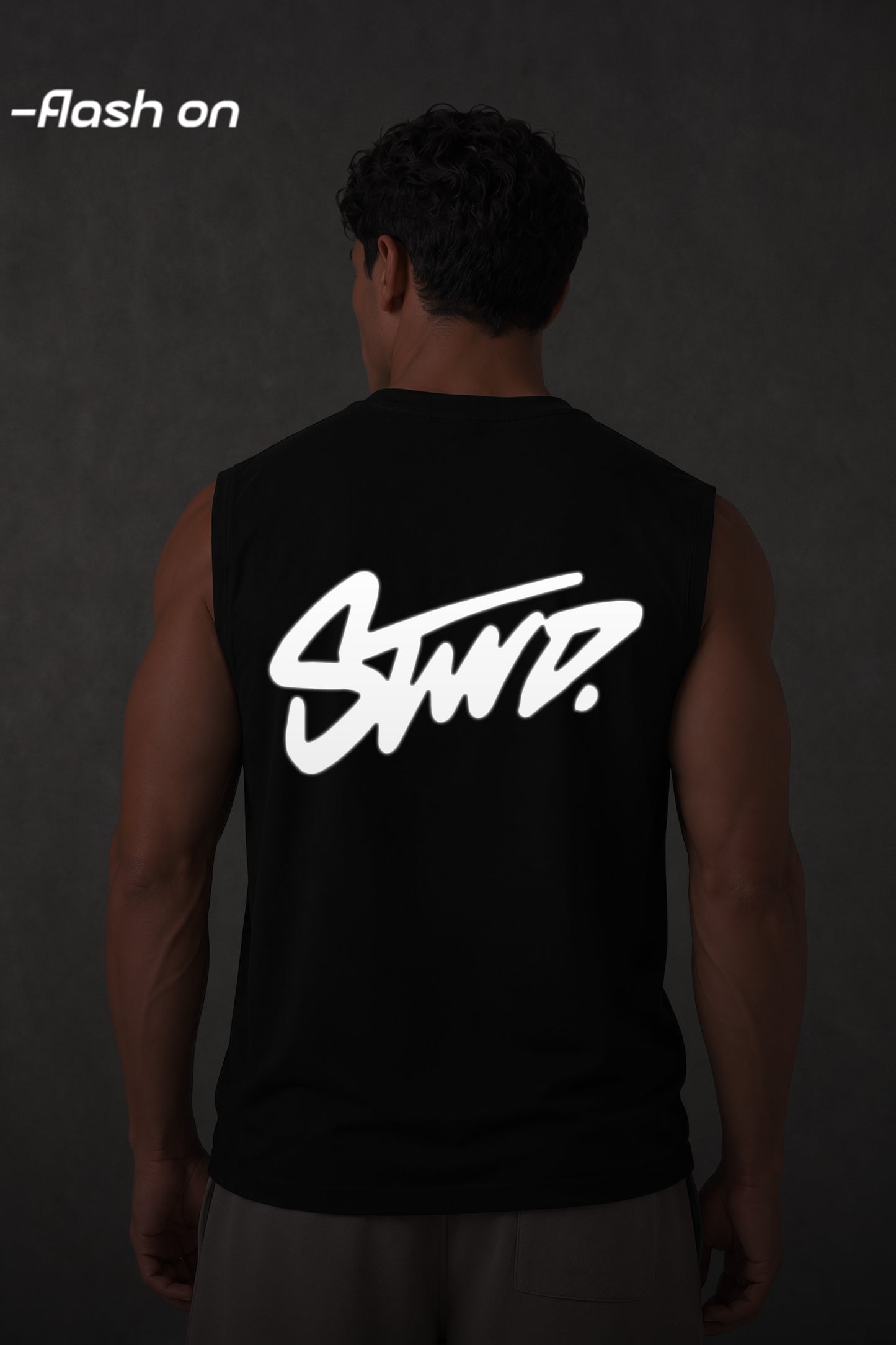 BLACK ( REFLICTIVE) OVERSIZE (SHOULDER CUT)  ( STWD)