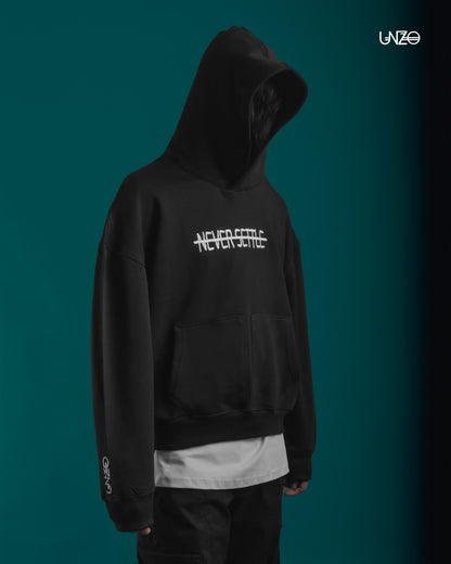 OVERSIZED HOODIE BLACK(Embroidered)