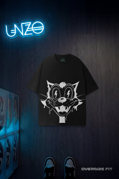 BLACK (TROUBLE MAKER) OVERSIZE TEE