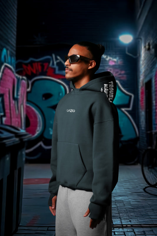 MULTI FIT OVERSIZE [BUTCH] HOODIE {DARK GREY}