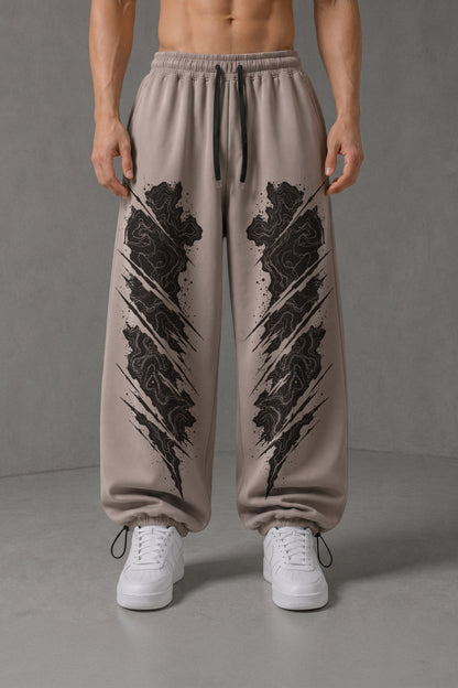 (MULTI FIT) SILVER (SCRIBBLE) OVERSIZE SWEATPANT