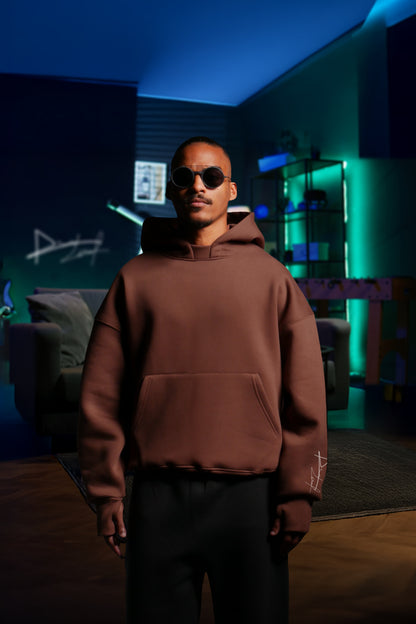 OVERSIZE MULTI FIT UNZO HOODIE {BROWN}