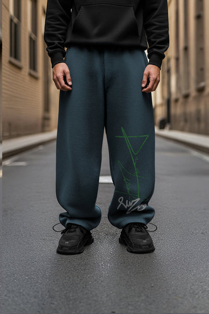 (MULTI FIT) DARKE GREY (SIGN 2) OVERSIZE WINTER SWEATPANT