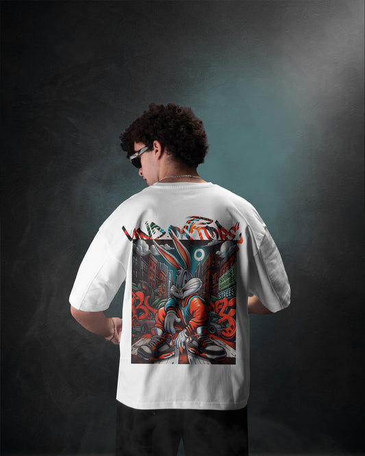 WHITE (UNZO BUGZ) OVERSIZE TEE