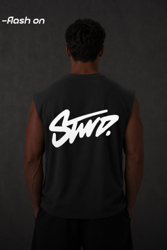 DARKE GREY( REFLICTIVE) OVERSIZE (SHOULDER CUT)  ( STWD)