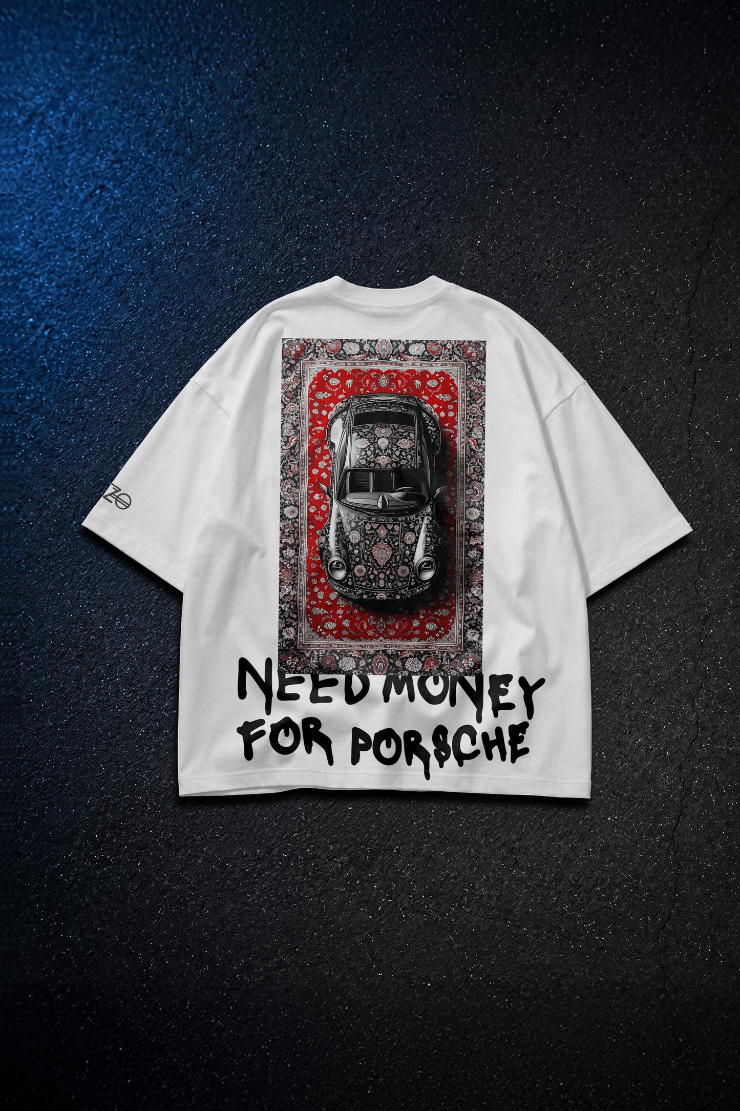WHITE (NEED MONY) OVERSIZE TEE