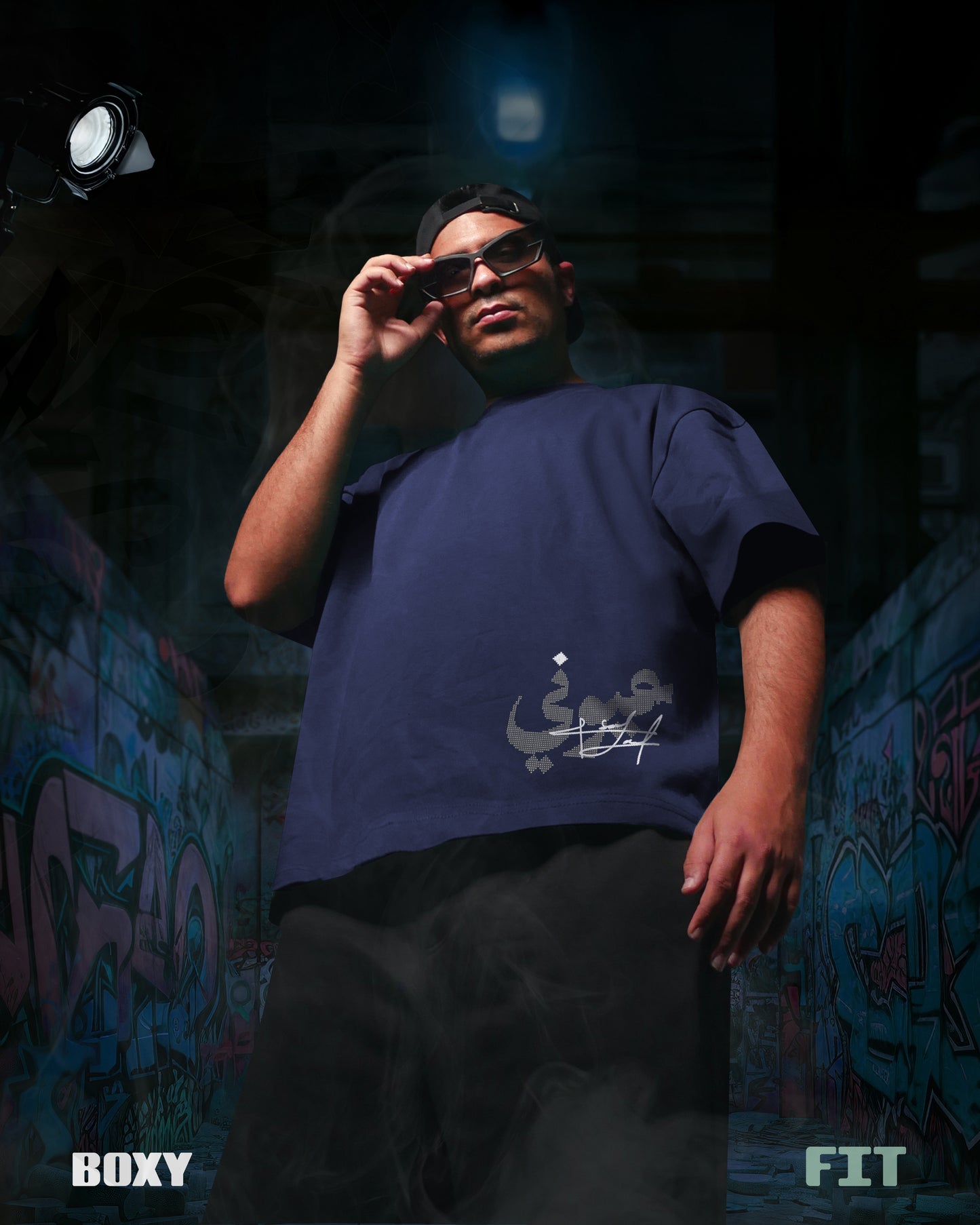 -BOXY FIT-DARKE BLUE (3IONY) OVERSIZE TEE