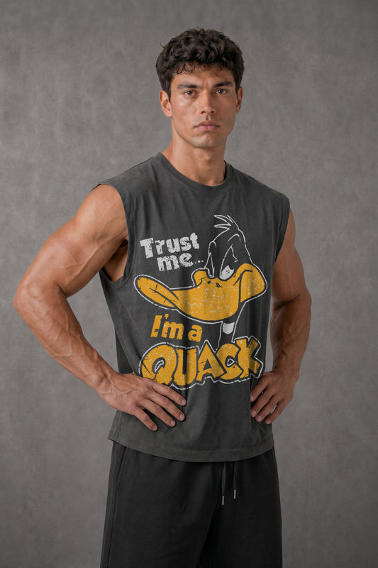 GREY OVERSIZE (SHOULDER CUT) ( DUFFY DUCK))
