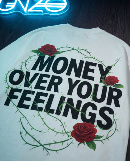 WHITE (MONEY) OVERSIZE TEE