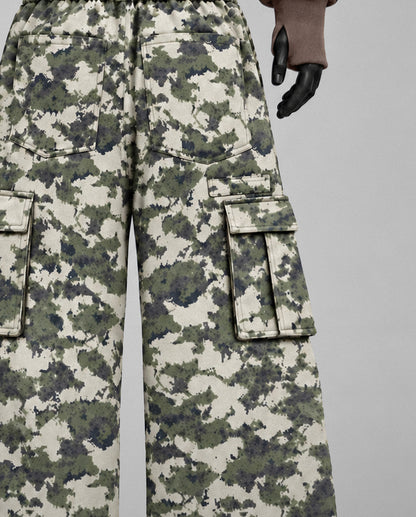 Oversize Baggy Camo Cargo Pants – Olive and Baige