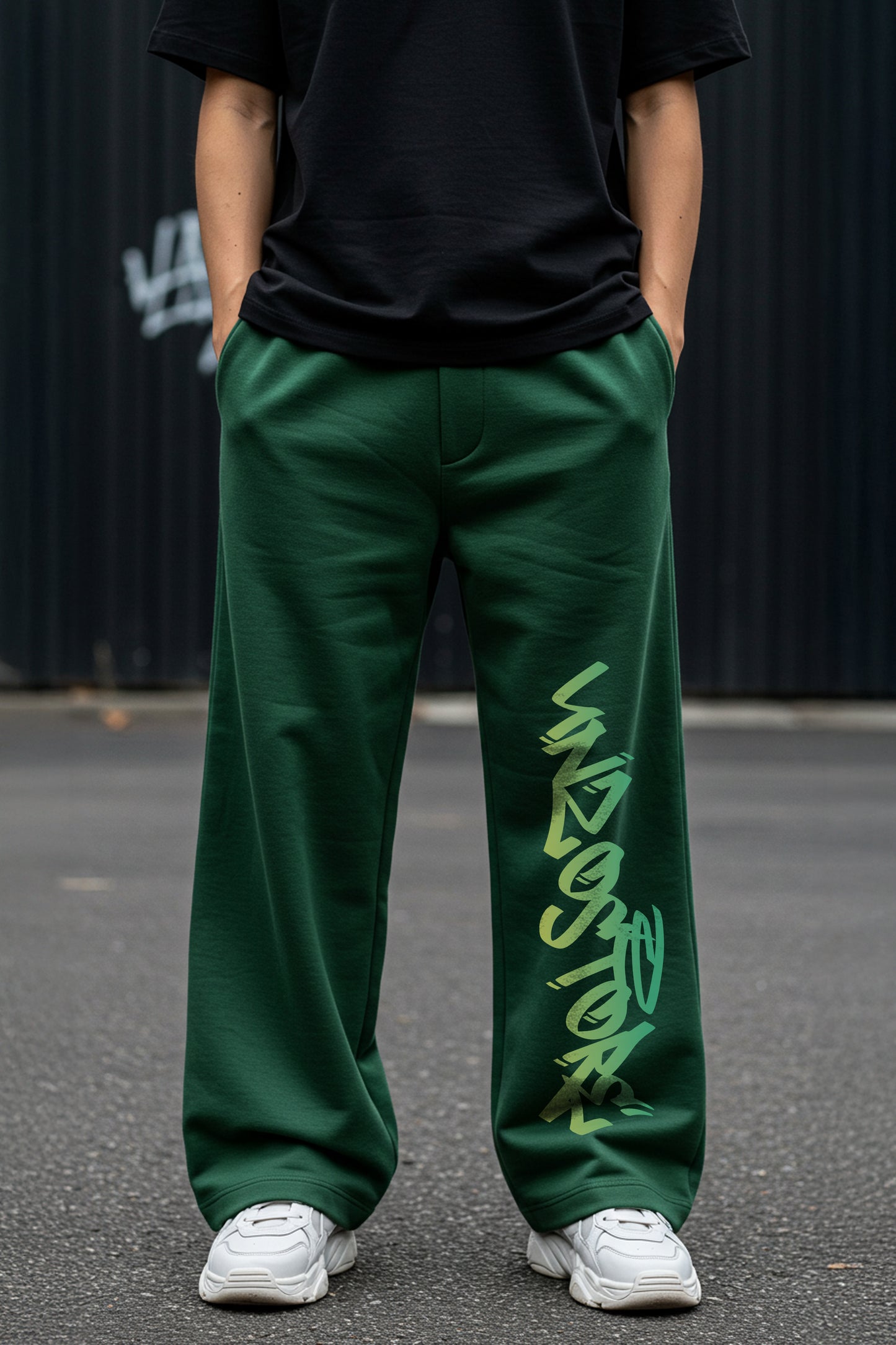 DARKE GREEN (MULTI FIT) OVERSIZE SWEATPANT (UNZO TYPO)