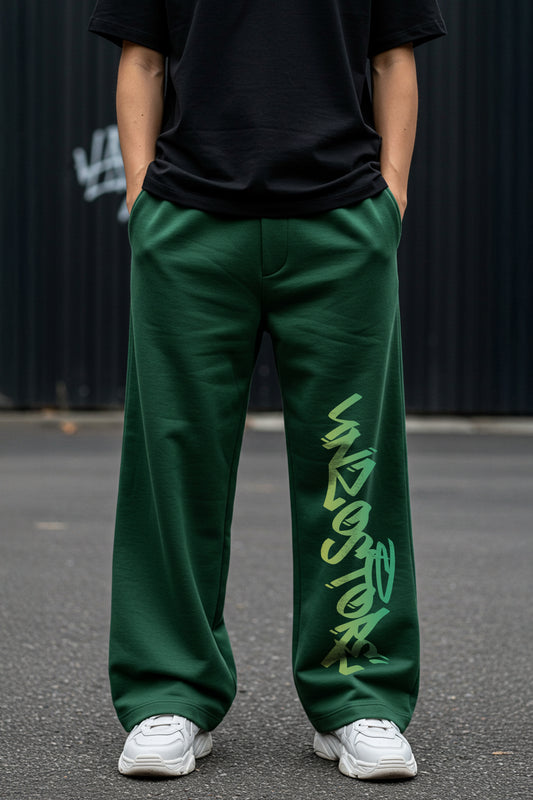 DARKE GREEN (MULTI FIT) OVERSIZE SWEATPANT (UNZO TYPO)