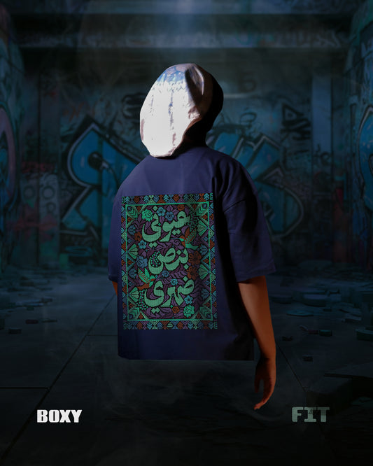 -BOXY FIT-DARKE BLUE (3IONY) OVERSIZE TEE