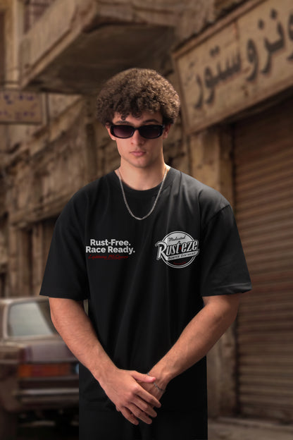 BLACK (RUST.EZE) OVERSIZE TEE