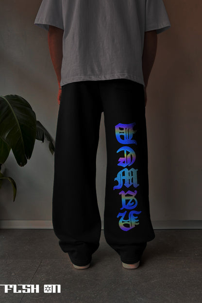 BLACK (LATN) OVERSIZE  (REFLICTIVE) SWEATPANT (MULTI FIT)
