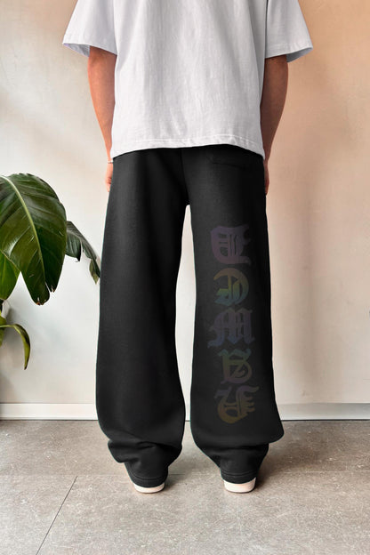 BLACK (LATN) OVERSIZE  (REFLICTIVE) SWEATPANT (MULTI FIT)
