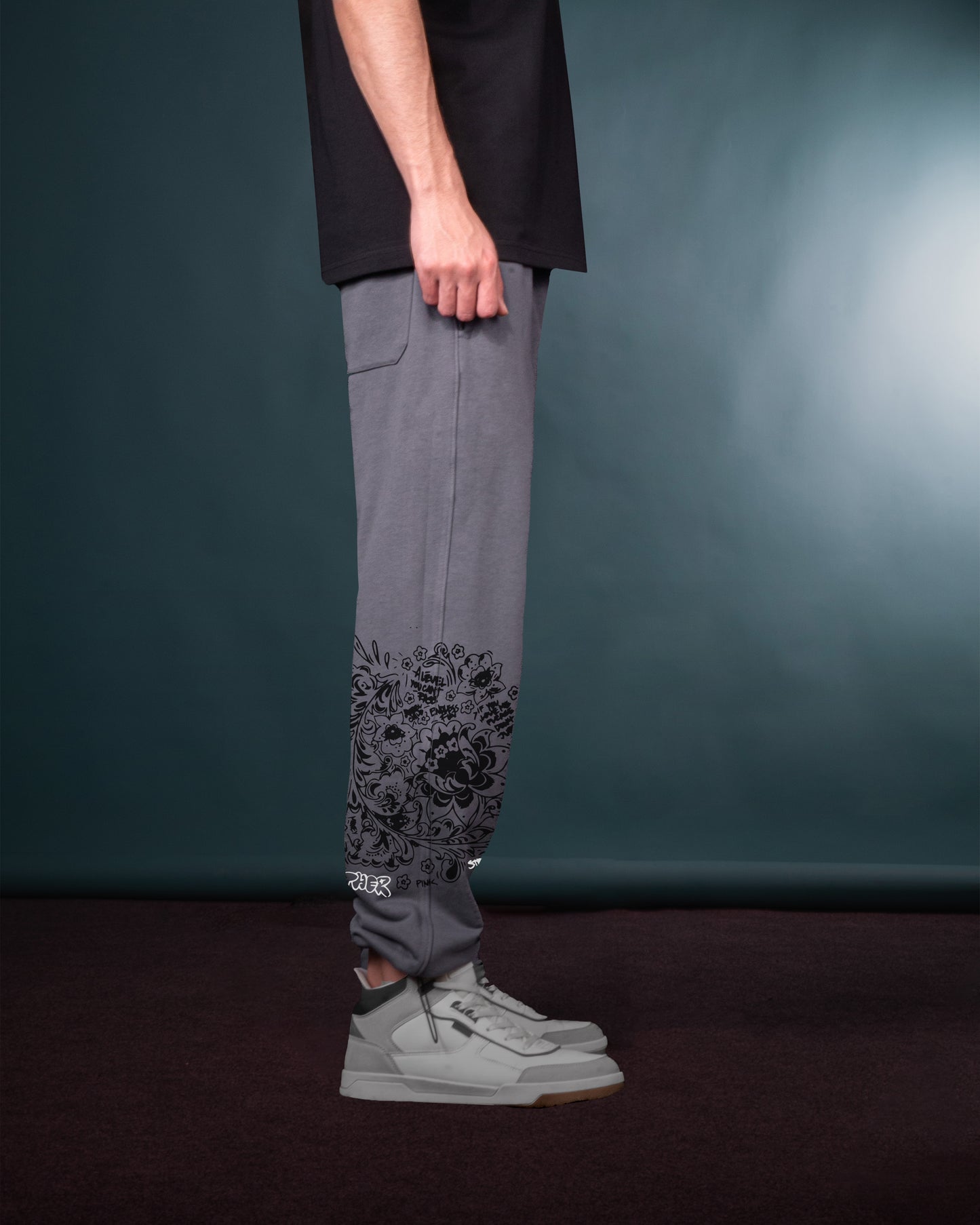 DARKE GREY (MULTI FIT) OVERSIZE SWEATPANT (ANTER LEVEL)