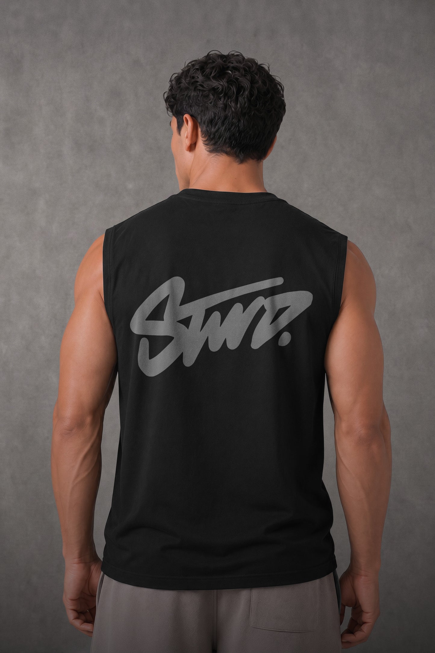 BLACK ( REFLICTIVE) OVERSIZE (SHOULDER CUT)  ( STWD)