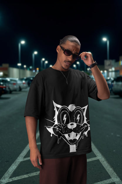 BLACK (TROUBLE MAKER) OVERSIZE TEE
