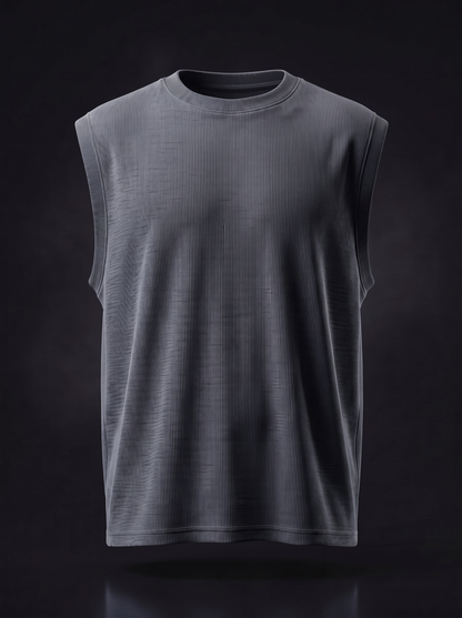 (HEAVY RIP) UNZO LIGHT GREY OVERSIZE (SHOULDER CUT)