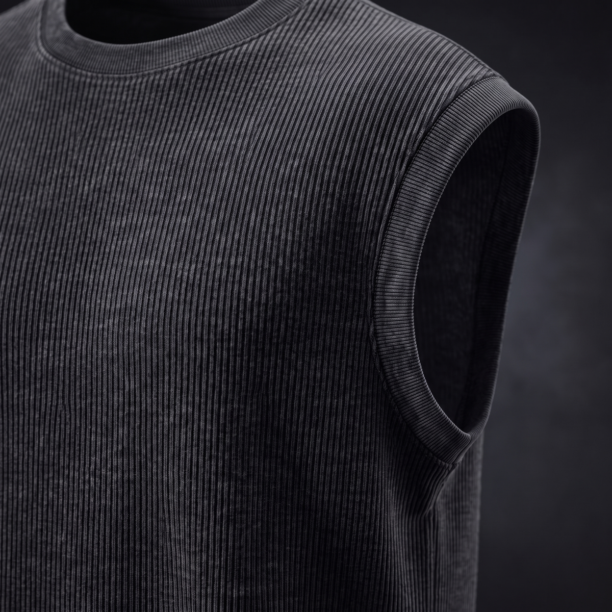 (HEAVY RIP) UNZO BLACK OVERSIZE (SHOULDER CUT)
