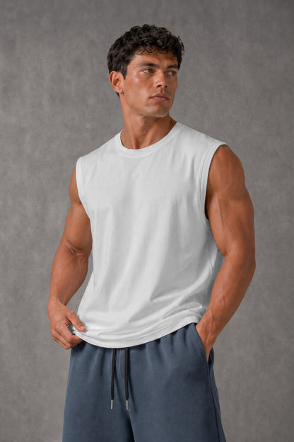 WHITE OVERSIZE (SHOULDER CUT)