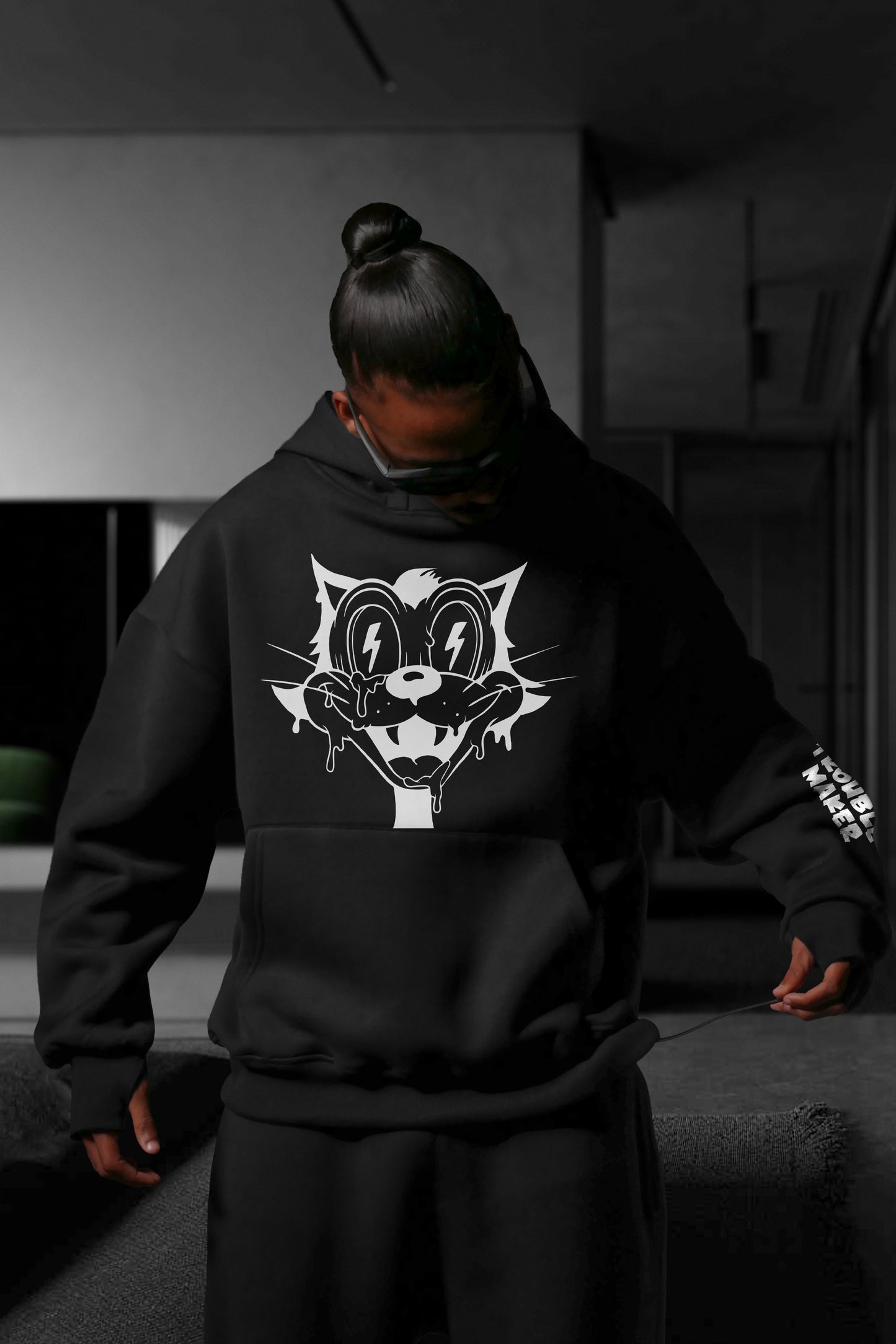 MULTI FIT OVERSIZE [BUTCH 2 ] HOODIE {BLACK}