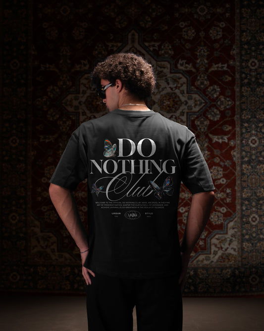 BLACK (DO NOTHING) OVERSIZE TEE