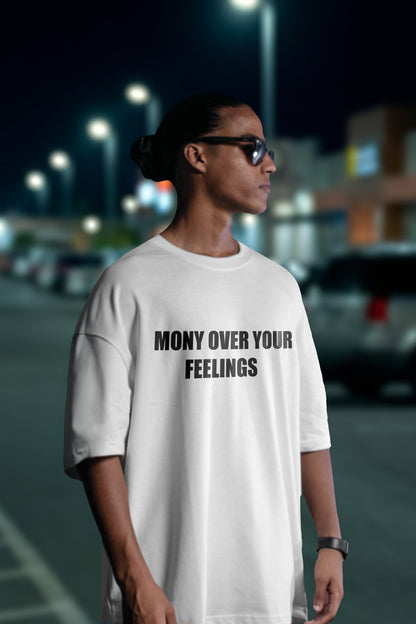 WHITE (MONEY) OVERSIZE TEE