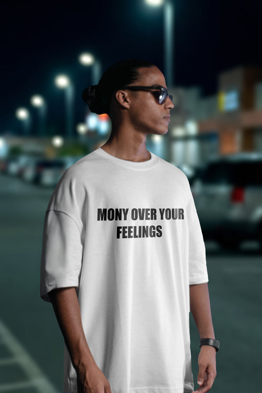 WHITE (MONEY) OVERSIZE TEE