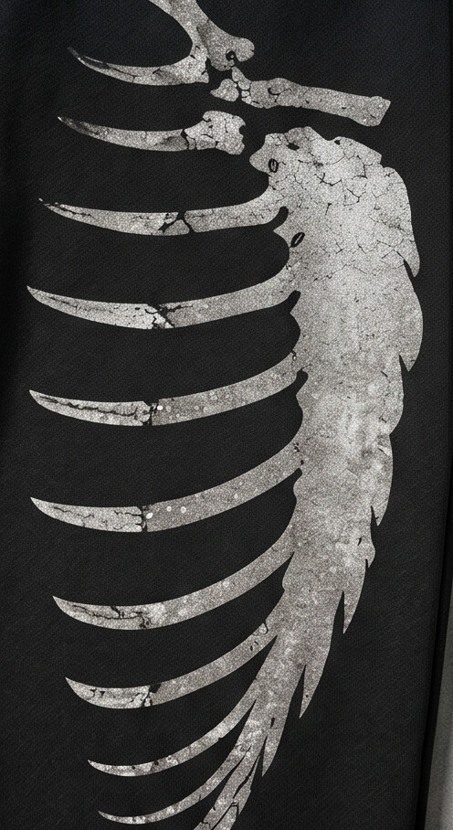 (MULTI FIT) BLACK (BONE RIBS) OVERSIZE SWEATPANT