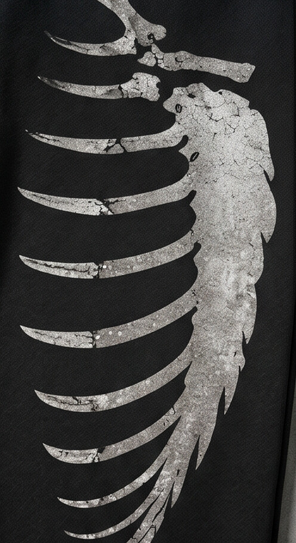 (MULTI FIT) BLACK (BONE RIBS) OVERSIZE SWEATPANT
